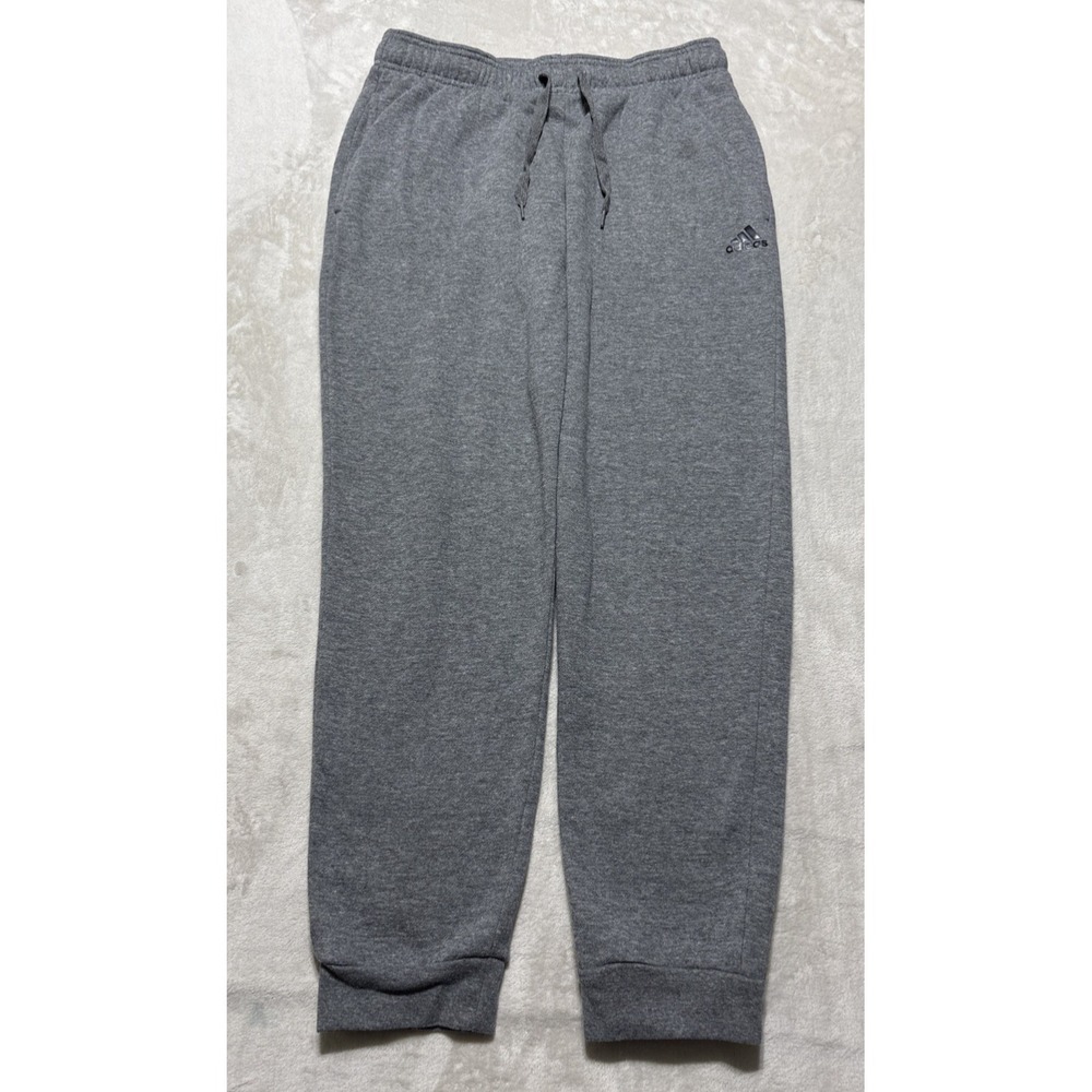 Adidas Joggers Mens Medium Gray Golf Tapered Warm up Fleece Sweatpants Sweats